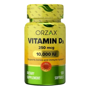 ORZAX, Vitamin D3 10 000 МЕ, 120 капс (120 порций)