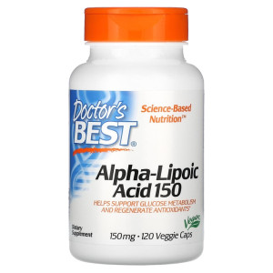 Doctor's Best, Alpha Lipoic Acid, 150 мг, 120 капс (120 порций)