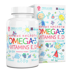 TREE OF LIFE, Omega-3 KIDS, 90 софтгель (90 порций)