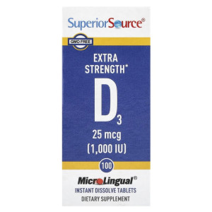Superior Source, Vitamin D3 1000, 100 табл