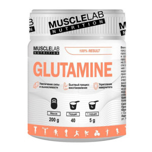 MUSCLELAB, Glutamine, 200 г (28 порций)
