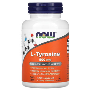 NOW, L-Tyrosine, 500 мг, (120 порций)