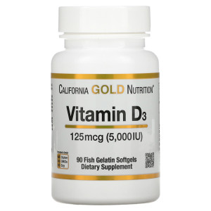 California Gold Nutrition, Vitamin D3 5000 МЕ