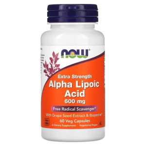 NOW, Alpha Lipoic Acid 600 мг