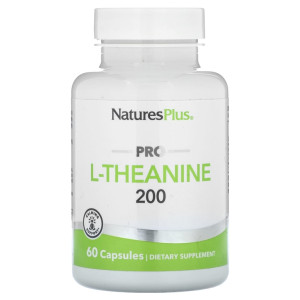 Natures Plus, L-Theanine 200 MG, 60 капс (60 порций)