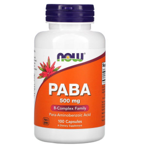 NOW, PABA, 100 капс (100 порций)