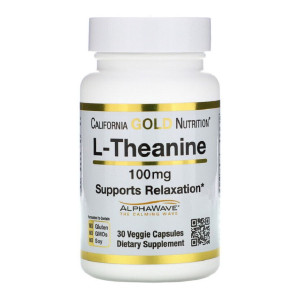 California Gold Nutrition, L-Theanine, 100 мг, 30 капс (30 порций)