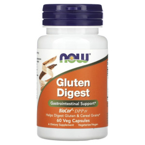 NOW, Gluten Digest Enzymes, 60 капс (60 порций)