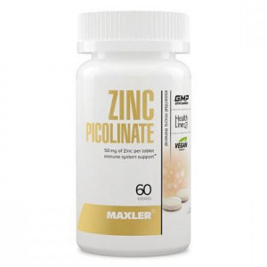 MAXLER, Zinc Picolinate 50 мг, 60 табл (60 порций)