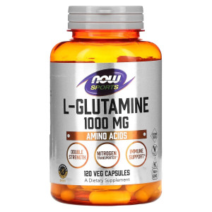 NOW, L-Glutamine 1000 мг, 120 капс (120 порций)