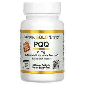 California Gold Nutrition, PQQ 20 mg, 30 софтгель (30 порций)