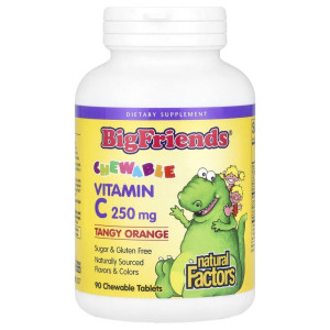Natural Factors, Kids BFriends Vitamin C, 90 жев табл (90 порций)