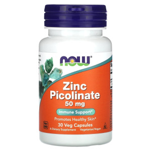 NOW, Zinc Picolinate 50 мг