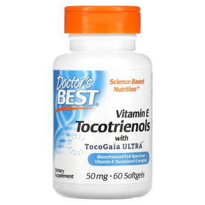 Doctor's Best, Vitamin E, 50 мг, 60 софтгель (60 порций)
