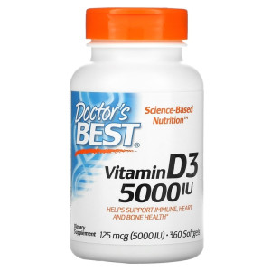 Doctor's Best, Vitamin D3 5000 МЕ