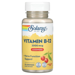 Solaray, Vitamin B-12 2000 мкг, 90 паст (90 порций)