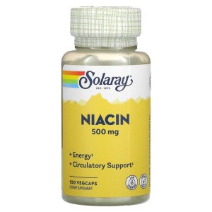 Solaray, Niacin 500 мг, 100 капс (100 порций)