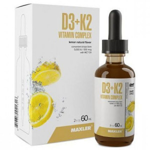 MAXLER, D3+K2, 60 мл, вкус