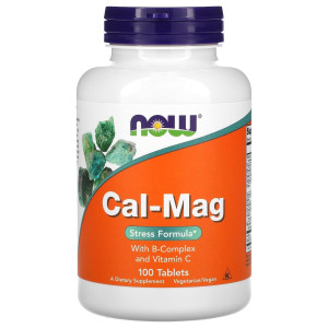 NOW, Cal-Mag, Stress Formula, 100 табл (50 порций)
