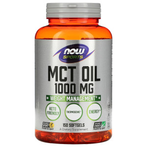NOW, MCT Oil 1000 мг, 150 софтгель (50 порций)