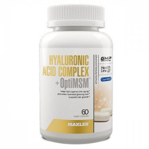 MAXLER, Hyaluronic Acid complex + Opti MSM, 60 капс (30 порций)
