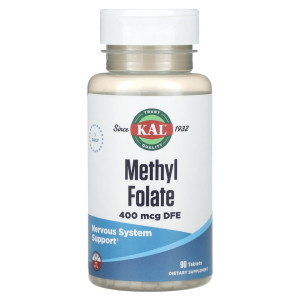 KAL, Methyl Folate 400, 90 табл (90 порций)