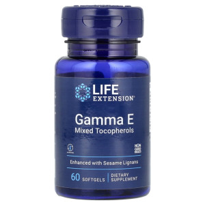 Life Extension, Gamma E Mixed tocopherols, 60 софтгель (60 порций)