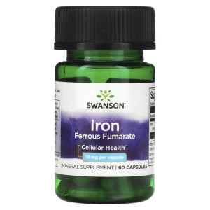 Swanson, Iron Ferrous Fumarate 18 мг, 60 капс
