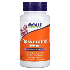 NOW, Resveratrol 200 мг