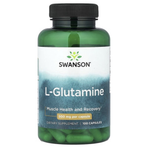 Swanson, L-GLutamine, 500 мг, 100 капс