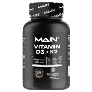 MAIN, Vitamin D3 5000 ME + K2, 90 капс (90 порций)