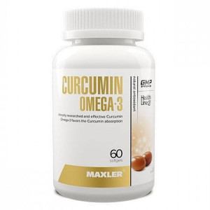 MAXLER, Curcumin OMEGA-3, 60 софтгель (30 порций)