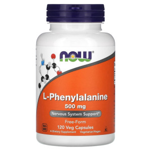 NOW, L-Phenylalanine, 500 мг, 120 капс (120 порций)