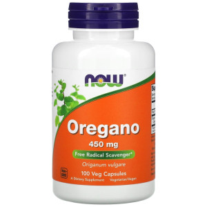 NOW, Oregano 450 мг, 100 капс (50 порций)