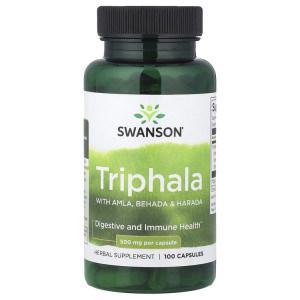 Swanson, Triphala with Amla, Behada & Harada, 500 мг, 100 капс