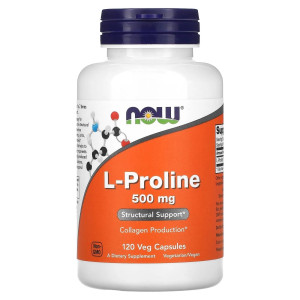 NOW, L-Proline, 120 капс (60 порций)