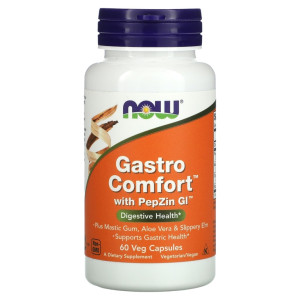 NOW, Gastro Comfort with PepZin GI, 60 капс (60 порций)